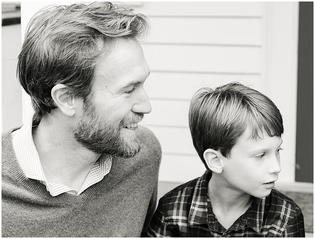 Father and son, fall family sessions